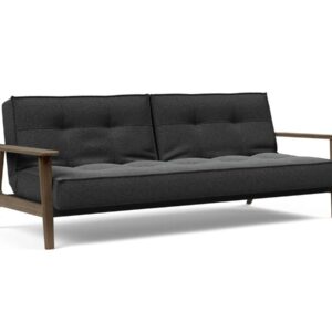 Innovation Splitback Klappsofa mit Frej Armlehnen Frej Schwarze Eiche 529 Bouclè Charcoal EAN:5700111106381