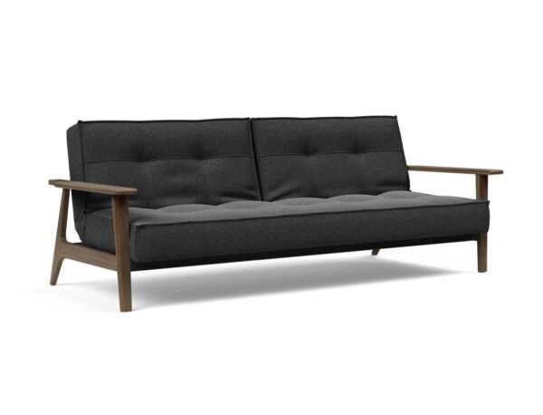 Innovation Splitback Klappsofa mit Frej Armlehnen Frej Schwarze Eiche 529 Bouclè Charcoal EAN:5700111106381