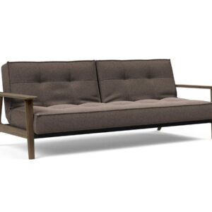 Innovation Splitback Klappsofa mit Frej Armlehnen Frej Schwarze Eiche 530 Bouclé Taupe EAN:5700111106381