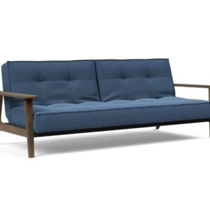 Innovation Splitback Klappsofa mit Frej Armlehnen Frej Schwarze Eiche 537 Boucle Blue EAN:5700111106381