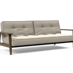 Innovation Splitback Klappsofa mit Frej Armlehnen Frej Schwarze Eiche 539 Boucle Beige EAN:5700111106381