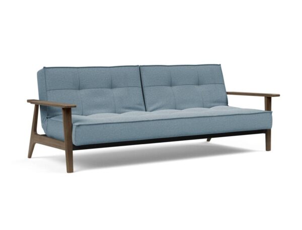 Innovation Splitback Klappsofa mit Frej Armlehnen Frej Schwarze Eiche 558 Soft Indigo EAN:5700111106381