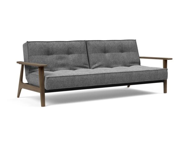 Innovation Splitback Klappsofa mit Frej Armlehnen Frej Schwarze Eiche 563 Twist Charcoal EAN:5700111106381