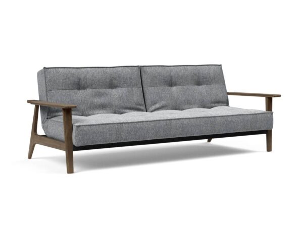 Innovation Splitback Klappsofa mit Frej Armlehnen Frej Schwarze Eiche 565 Twist Granite EAN:5700111106381