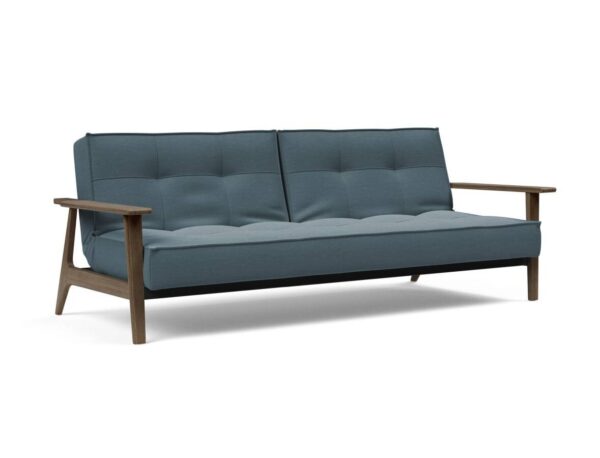 Innovation Splitback Klappsofa mit Frej Armlehnen Frej Schwarze Eiche 573 Vivus Dusty Blue EAN:5700111106381