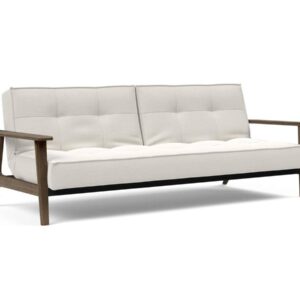 Innovation Splitback Klappsofa mit Frej Armlehnen Frej Schwarze Eiche 574 Vivus Dusty Off White EAN:5700111106381