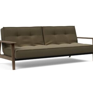 Innovation Splitback Klappsofa mit Frej Armlehnen Frej Schwarze Eiche 575 Vivus Dusty Olive EAN:5700111106381