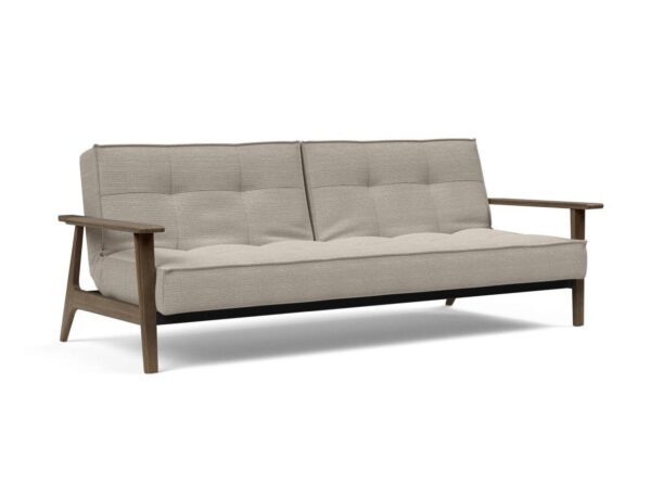 Innovation Splitback Klappsofa mit Frej Armlehnen Frej Schwarze Eiche 579 Kenya Gravel EAN:5700111106381