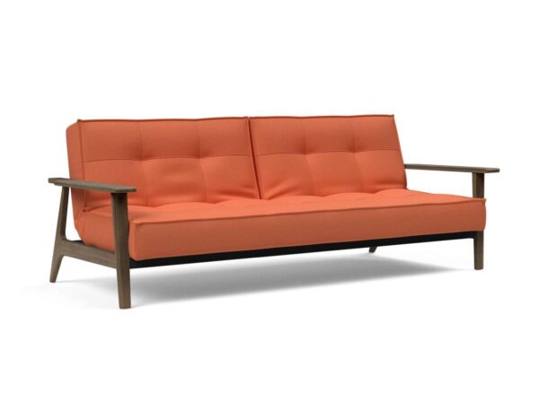 Innovation Splitback Klappsofa mit Frej Armlehnen Frej Schwarze Eiche 581 Argus Rust EAN:5700111106381