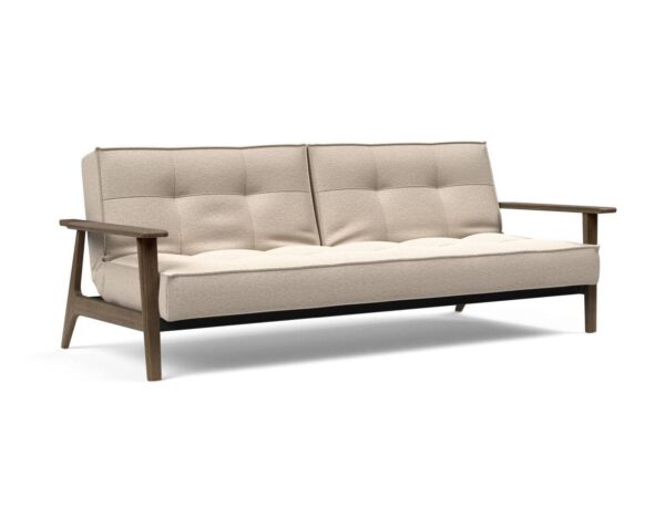 Innovation Splitback Klappsofa mit Frej Armlehnen Frej Schwarze Eiche 584 Argus Natural EAN:5700111106381