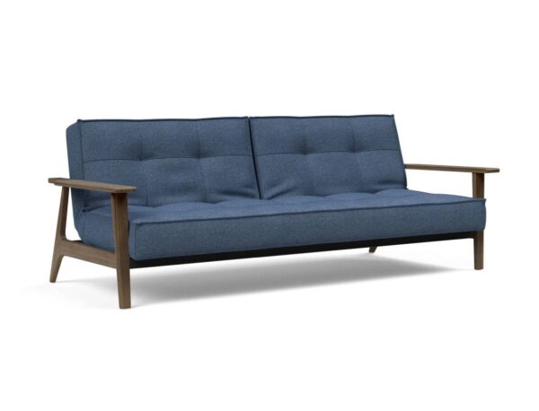 Innovation Splitback Klappsofa mit Frej Armlehnen Frej Schwarze Eiche 302 Weda Blue EAN:5700111106381