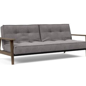 Innovation Splitback Klappsofa mit Frej Armlehnen Frej Schwarze Eiche 217 Flashtex Light Grey EAN:5700111106381