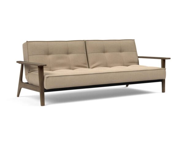 Innovation Splitback Klappsofa mit Frej Armlehnen Frej Schwarze Eiche 587 Phobos Mocha EAN:5700111106381