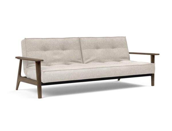 Innovation Splitback Klappsofa mit Frej Armlehnen Frej Schwarze Eiche 280 Avella Sand EAN:5700111106381