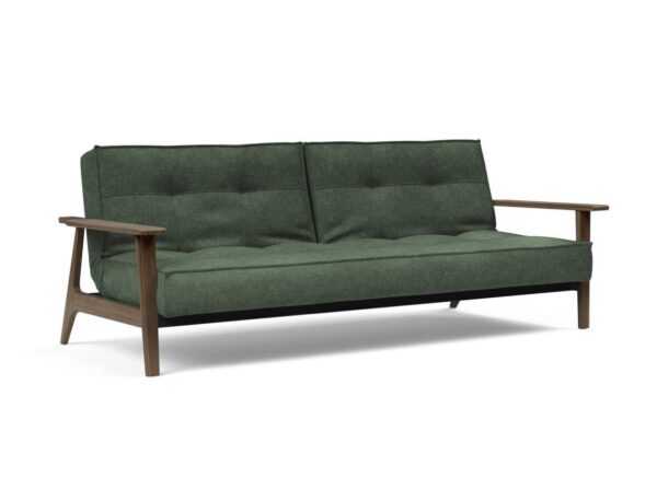 Innovation Splitback Klappsofa mit Frej Armlehnen Frej Schwarze Eiche 281 Avella Pine Green EAN:5700111106381