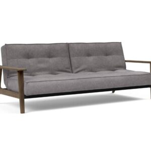 Innovation Splitback Klappsofa mit Frej Armlehnen Frej Schwarze Eiche 282 Avella Warm Grey EAN:5700111106381