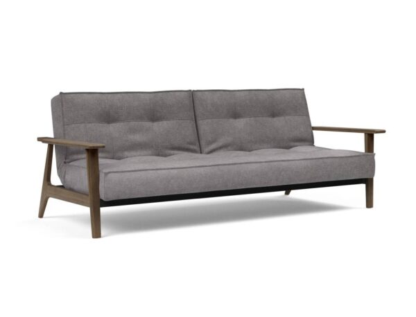 Innovation Splitback Klappsofa mit Frej Armlehnen Frej Schwarze Eiche 282 Avella Warm Grey EAN:5700111106381