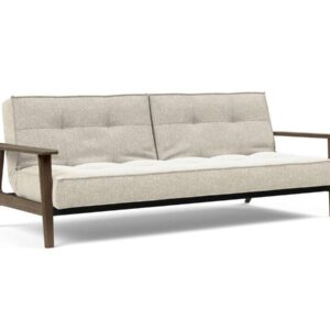 Innovation Splitback Klappsofa mit Frej Armlehnen Frej Schwarze Eiche 357 Taura Off White EAN:5700111106381