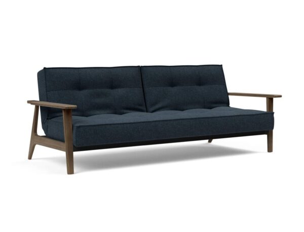 Innovation Splitback Klappsofa mit Frej Armlehnen Frej Schwarze Eiche 515 Nist Blue EAN:5700111106381