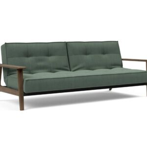 Innovation Splitback Klappsofa mit Frej Armlehnen Frej Schwarze Eiche 518 Elegance Green EAN:5700111106381