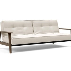 Innovation Splitback Klappsofa mit Frej Armlehnen Frej Schwarze Eiche 531 Boucle Off White EAN:5700111106404