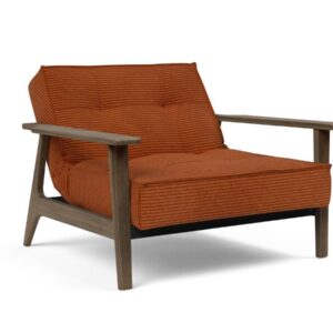 Innovation Splitback Stuhl mit Frej Armlehnen Frej Schwarze Eiche 595 Curduroy Burnt Orange EAN:5700111106466