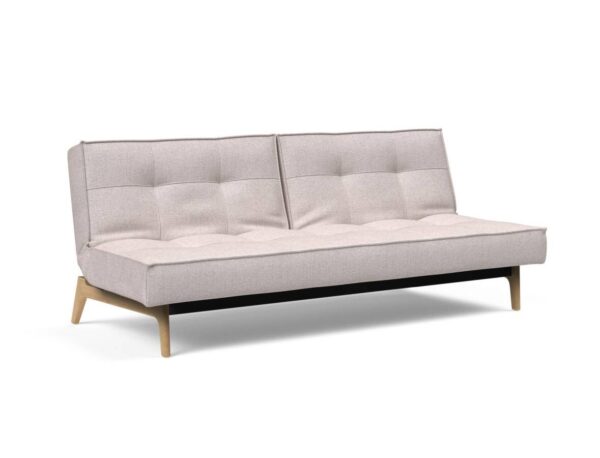 Innovation Splitback Klappsofa 300 Weda Sand Eik Eiche / Gestell schwarz EAN:5700111119206