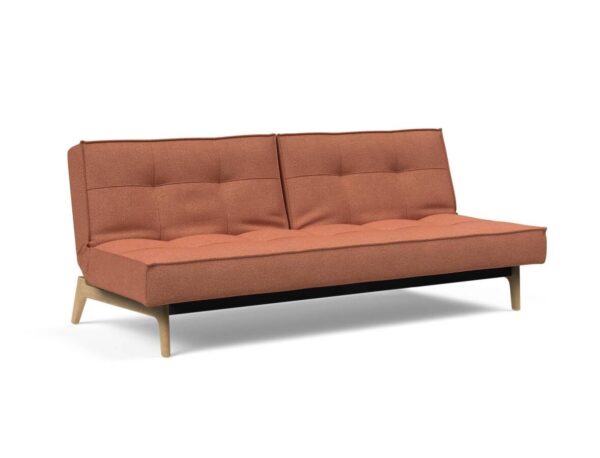 Innovation Splitback Klappsofa 301 Weda Rust Eik Eiche / Gestell schwarz EAN:5700111119206