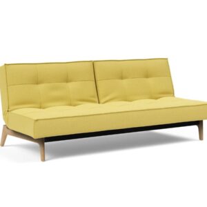 Innovation Splitback Klappsofa 554 Soft Mustard Flow Eik Eiche / Gestell schwarz EAN:5700111119206