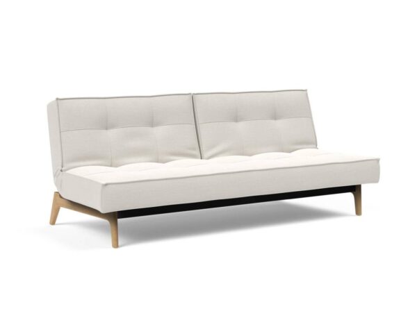 Innovation Splitback Klappsofa 574 Vivus Dusty Off White Eik Eiche / Gestell schwarz EAN:5700111119206