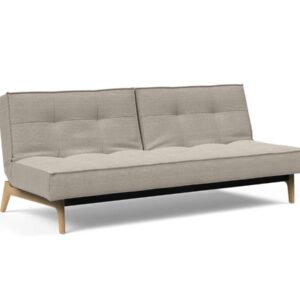 Innovation Splitback Klappsofa 579 Kenya Gravel Eik Eiche / Gestell schwarz EAN:5700111119206