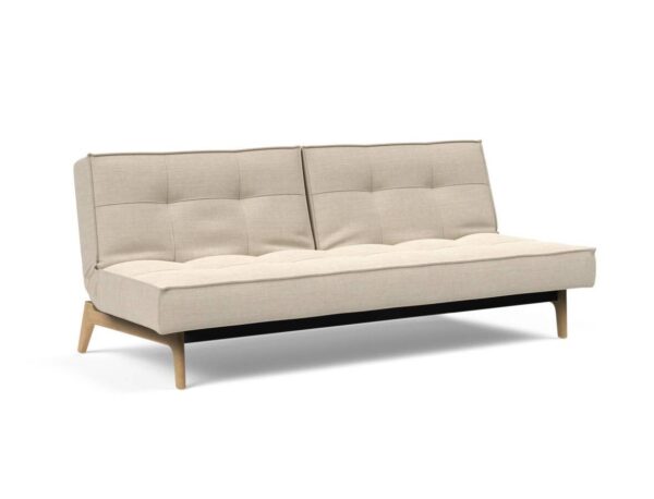 Innovation Splitback Klappsofa 586 Phobos Latte Eik Eiche / Gestell schwarz EAN:5700111119206