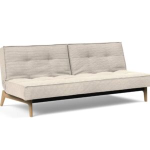 Innovation Splitback Klappsofa 594 Corduroy Ivory Eik Eiche / Gestell schwarz EAN:5700111119206