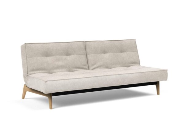 Innovation Splitback Klappsofa 280 Avella Sand Eik Eiche / Gestell schwarz EAN:5700111119206