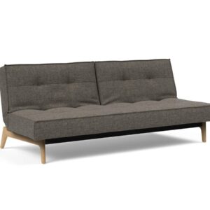 Innovation Splitback Klappsofa 216 Flashtex Dark Grey Eik Eiche / Gestell schwarz EAN:5700111119213