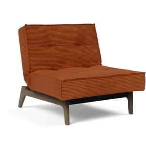 Innovation Splitback Stuhl Elk Eiche schwarz / Gestell schwarz 595 Curduroy Burnt Orange EAN:5700111119275