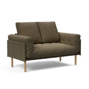 Innovation Rollo Daybed Sofa (fest versteppt) 575 Vivus Dusty Olive Rollo Stem