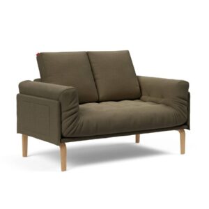 Innovation Rollo Daybed Sofa (fest versteppt) 575 Vivus Dusty Olive Rollo Bow