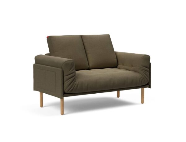 Innovation Rollo Daybed Sofa (fest versteppt) 575 Vivus Dusty Olive Rollo Stem