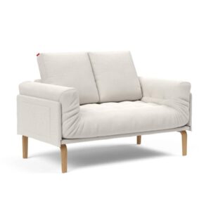 Innovation Rollo Daybed Sofa (fest versteppt) 574 Vivus Dusty Off White Rollo Bow