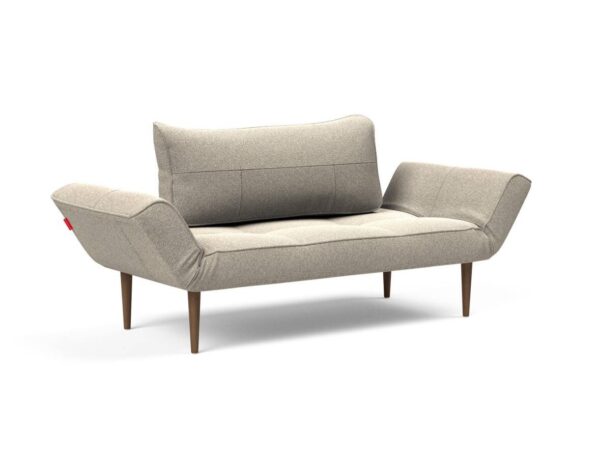 Innovation Zeal Klappsofa 539 Boucle Beige Styletto Beine (dunkles Holz) EAN:5700111159356