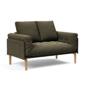 Innovation Rollo Daybed Sofa (fest versteppt) 535 Boucle Forest Green Rollo Bow