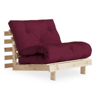 Schlafsofa ROOTS 90 cm Polster BORDEAUX Klappsofa Gestell Kiefer EAN:5713655008028