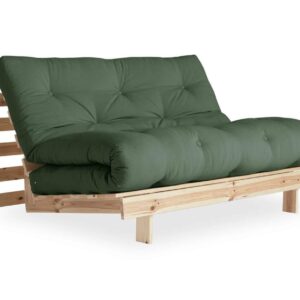 Schlafsofa ROOTS 140 cm Polster OLIVE GREEN Klappgestell Kiefer EAN:5713655105086