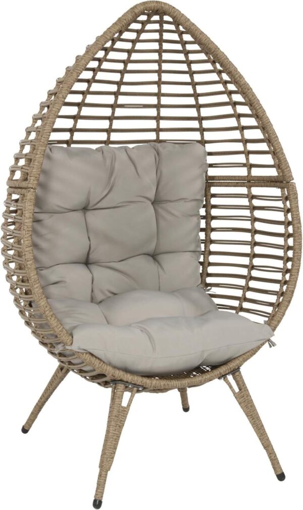 Lesli Living Gartensessel CHILL Sitzei Egg Polyrattan Stroh EAN:8714365414533